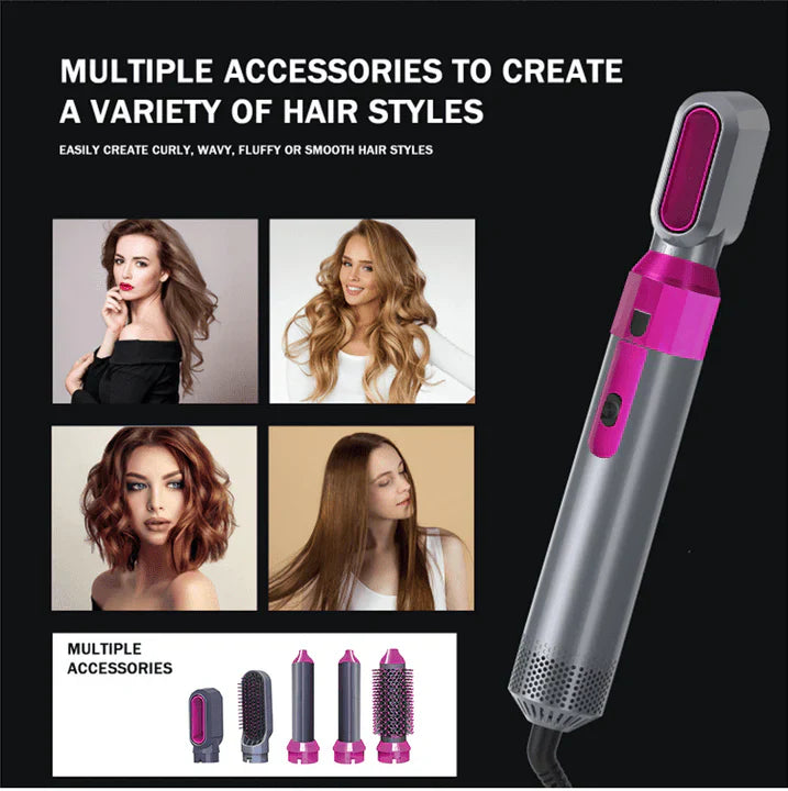 Inglobe Pro-Style 5-in-1 Air Styler: Salon Blowout at Home