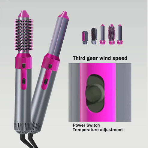 Inglobe Pro-Style 5-in-1 Air Styler: Salon Blowout at Home