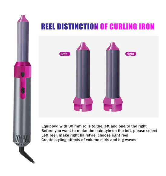 Inglobe Pro-Style 5-in-1 Air Styler: Salon Blowout at Home